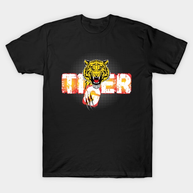 Angry Tiger T-Shirt by anbartshirts